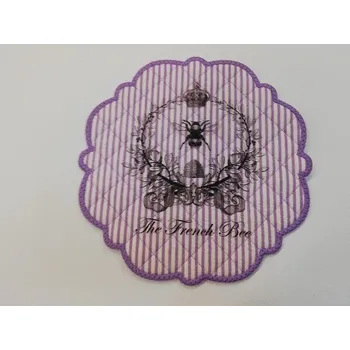 Nákupní taška Textilní prostírání na stůl kulaté 20cm - fialové - včela