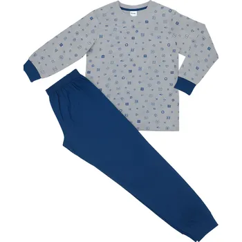 xcena Pyžama chlapecké bavlněné šedé Velikost: 8 roků