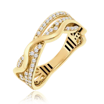 Prsten MINET Luxusní zlatý prsten s bílým zirkonem Au 585/1000 Velikost prstenu:: 57, Hmotnost (g): 3,15