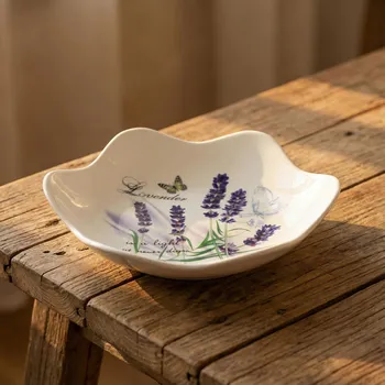 Miska s levandulí HIMARCO PROVANCE 29 cm bílá