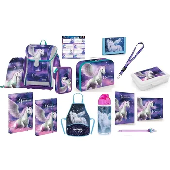 Školní batoh Oxybag Školní sada set 15ks PREMIUM LIGHT Pegas Unicorn Jednorožec batoh 0-75825/015/02