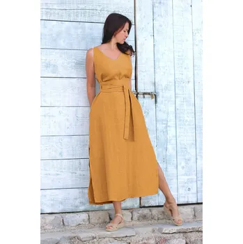 Dámské šaty Lotika 100% lněné maxi šaty Lotika Premium quality 924264