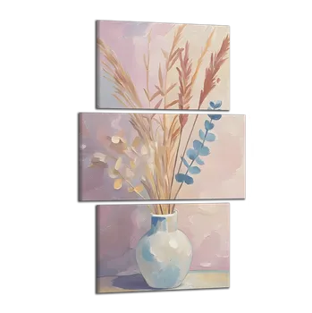 Obraz Obraz na plátně Barevné zátiší s vázou , třídílný 4276CX