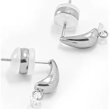 Náušnice Foxette Náušnice z chirurgické oceli se zirkony Moonlight - Originální F-1127