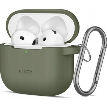 Pouzdro na mobilní telefon Pouzdro s klopou Tech-protect pro Apple AirPods 4 zelené