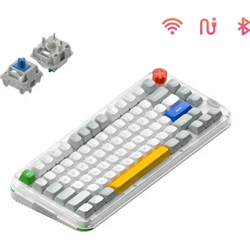 Klávesnice Nuphy Kick75 Bezdrátová Mechanická Klávesnice - High / NuPhyIO / Silver