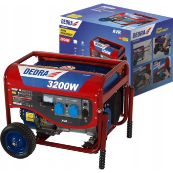 Elektrocentrála Přenosná elektrocentrála jednofázová Dedra 3200 W benzínová