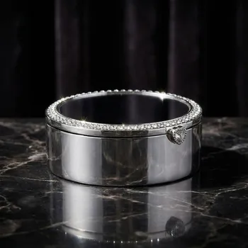 Šperkovnice Kulatá šperkovnice s kamínky 11,8 × 10,7 × 3,8 cm