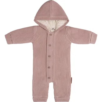 Kojenecký overall Baby's Only Pletený overal s kapucí Teddy růžový Velikost: 56