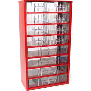 Skříňka na nářadí TOKOZ Zásuvkový organizér 12 / 8M, 4L - RAL 3002 - Červená (závěsná skříňka Mars 6754)