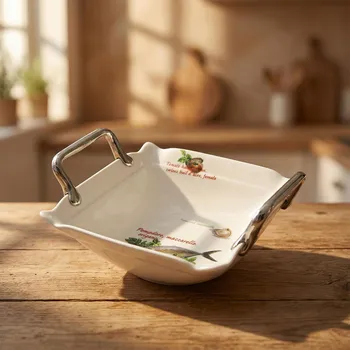 Sada čtvercových mís s uchyty MY KITCHEN 20,5 cm bílé 8 ks