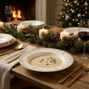 Talíř Vánoční talíř na polévku EASY LIFE 21,5 cm