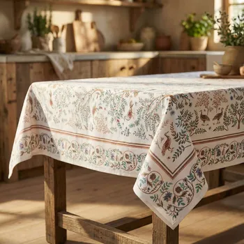 ubrus Ubrus s květy a ptáky 160×350 cm