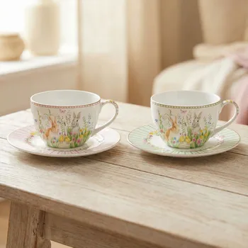 Šálky s podšálky EASY LIFE 240 ml 2 ks