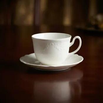 Talíř Šálky s podšálky 340 ml bílé 6 ks