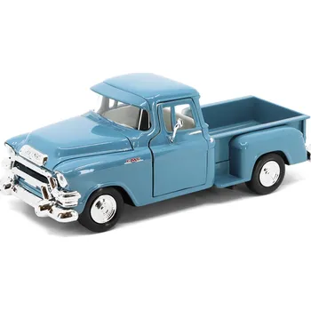 autíčko GMC Blue Chip Pick-up 1955 modrá 1:24 - MOTORMAX GMC Blue Chip Pickup 1955 blue - kovový model auta