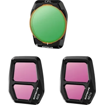Sunnylife A3S-FI925CPL nastavitený filtr objektivu, CPL+ND8+ND16 pro AIR 3S, 3 ks