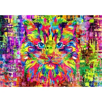 Puzzle BLUEBIRD Puzzle Zvířata - Úžasná kočka 1000 dílků