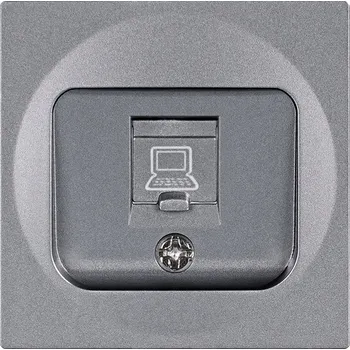 Elektrická zásuvka Internetová zásuvka nástěnná Viplast stříbrná