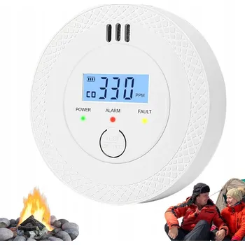Bezpečnostní detektor DETEKTOR OXIDU UHELNATÉHO SENZOR PLYNU CO LCD DISPLEJ ZVUKOVÝ A SVĚTELNÝ ALARM