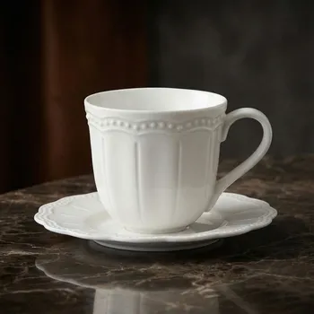 Šálek s podšálkem EASY LIFE 110 ml bílý