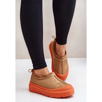 Dámská zimní obuv Dámské Sněhule Na Platformě S Nízkým Svrškem Izamine Barva: Béžová, Velikost: 36