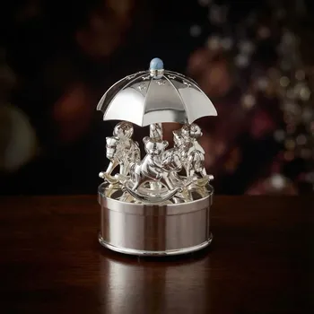 Hrací kolotoč s medvídky 7,9 × 7,9 × 11,7 cm