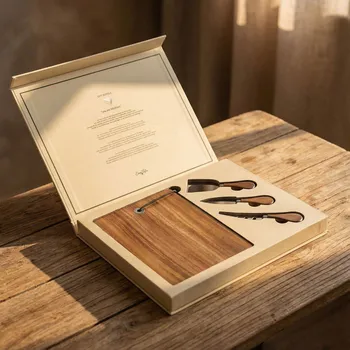 Sada na sýr s akáciovým prkénkem EASY LIFE GIFT NOVELS 4 ks