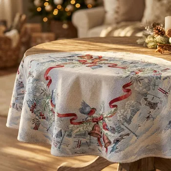 ubrus Vánoční kulatý ubrus RUNNER 90 cm