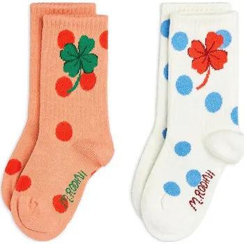 Dětské ponožky Mini Rodini Clover 2-pack 25760119 růžová 03X, vel. 32/35