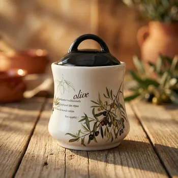 Zavařovací sklenice Hermetická dóza HIMARCO OLIVE 0,45 l 15 cm