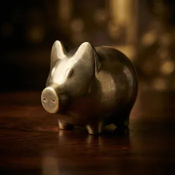 Pokladnička Pokladnička prasátko 9,5 cm zlatá