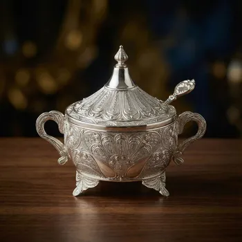 Cukřenka Cukřenka s víčkem a lžičkou 14 cm