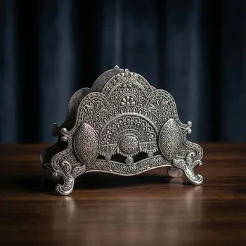 Ozdobný stojánek na ubrousky 13,5 cm cín