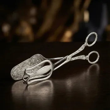 Servírovací kleště 23 cm stříbrné