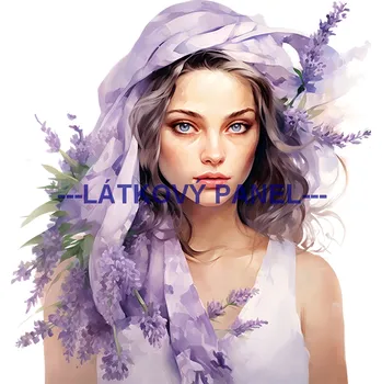 Látkový panel - Levandule - LE-142 Velikost: 15x15cm, Materiál: Kočárkovina