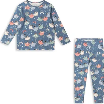 Dětské pyžamo Konges Sløjd BASIC BLOUSE/PANTS SET GOTS KS104214.G.9BYA modrá 55X, vel. 86