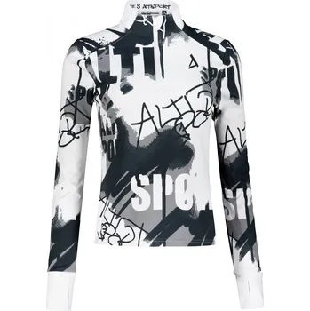 Dámská mikina Dámská sportovní mikina premium plus ALTISPORT VOJ/ALW076MI04 WHITE/BLACK S