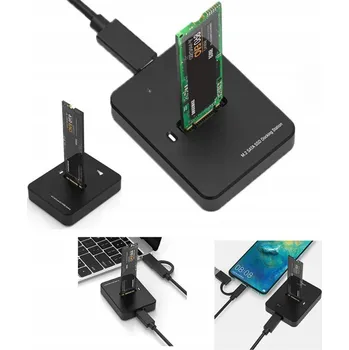 Příslušenství pro datový nosič GEMBIRD Dokovací stanice pro M.2 SATA a NVMe disky