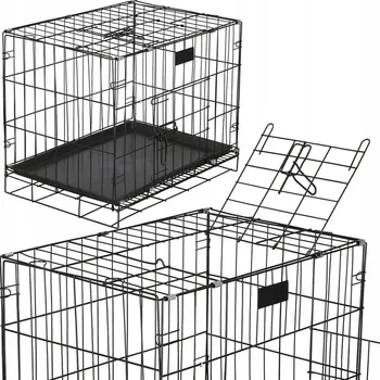 klec pro psa SKLÁDACÍ VELKÁ KLECE PRO PSA KOČKU NEBO KRÁLÍKA KOTEC, OHRÁDKA PRO PSY 85x60x70 cm
