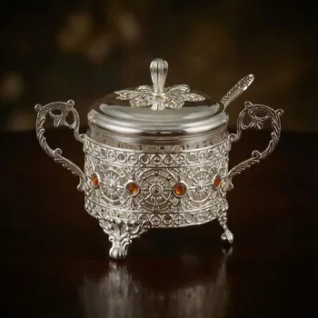 Cukřenka Cukřenka se víčkem a lžičkou