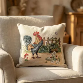 Povlak na dekorativní polštářek Povlak na polštář s motivem kohouta 45 × 45 cm