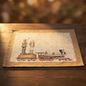 prostírání Vánoční prostírání s motivem louskáčka 37 × 49 cm béžové