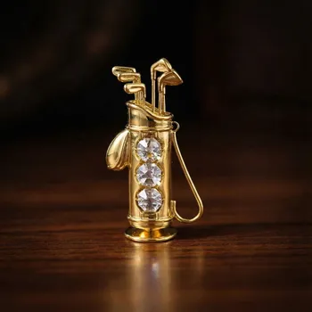 Figurka golfový bag s krystalky 10,5 cm