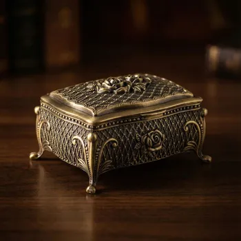 Šperkovnice Kazetka s růží 8,5 × 6 cm