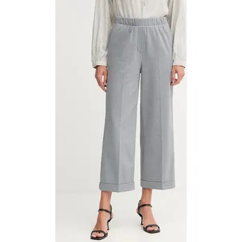 Dámské kalhoty Kalhoty United Colors of Benetton dámské, šedá barva, střih cigarette, high waist, 47CKDF09Y 90X, vel. M