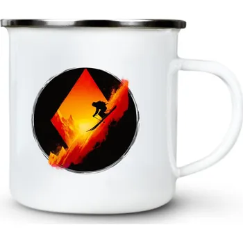 Jízda na hraně - Plechový hrnek VELKÝ 400ml (500 ml po okraj) - 400 ml