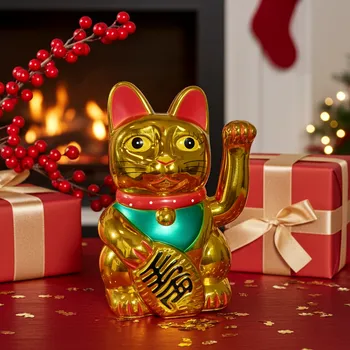 Kočka Štěstí Maneki Neko 18 cm