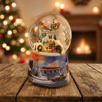 Vánoce Marco Polo SJ Vánoční sněžítko s hracím strojkem 120 mm