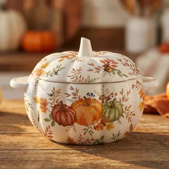 Dóza na potraviny Dóza ve tvaru dýně s víkem EASY LIFE 19 cm